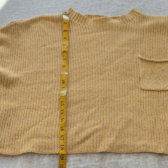 FP Beach Yellow Knit Sweater Short Sleeves - Picture 7 of 7